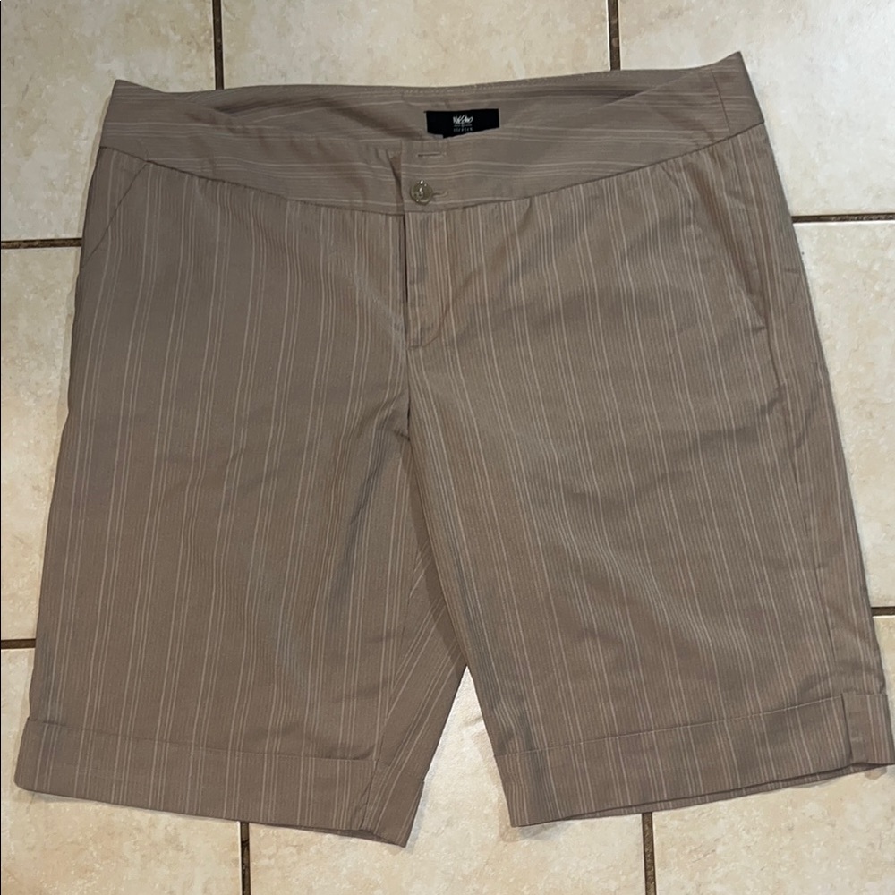 Mossimo Supply Co Tan Bermuda Shorts Casual Style
